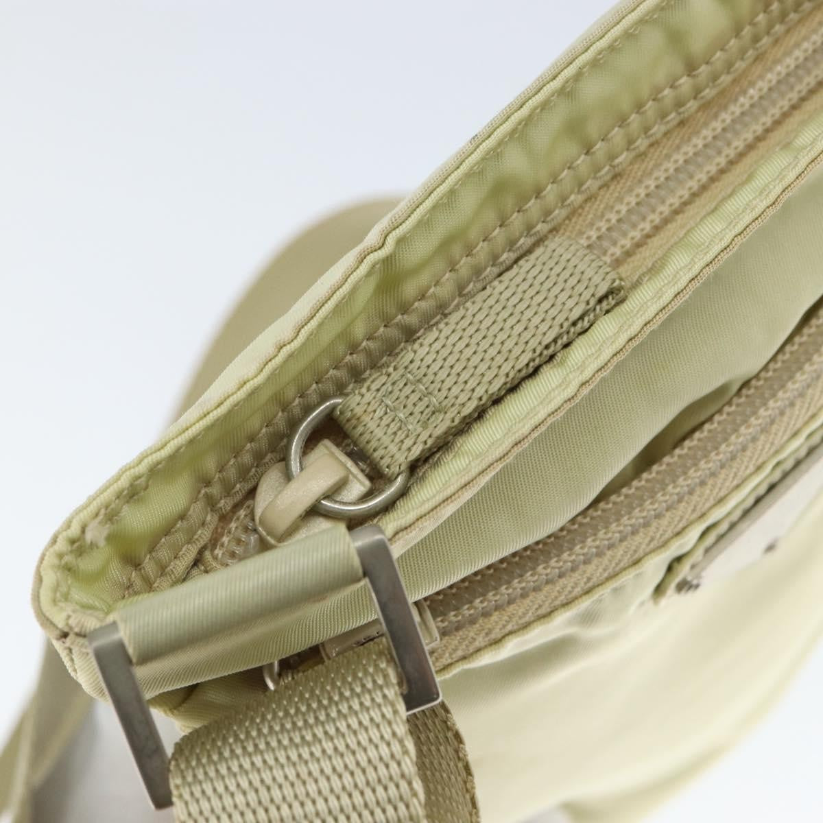 Prada Flat Messenger Tessuto, SILVER, NYLON, Shoulder bag