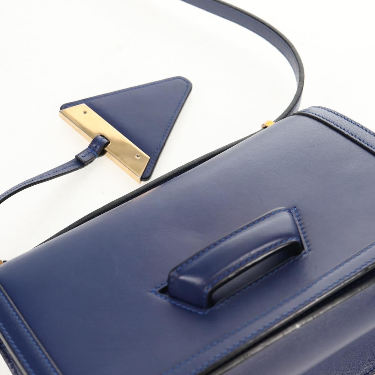 Loewe Barcelona Shoulder Bag Leather, BLUE, LEATHER, Shoulder bag