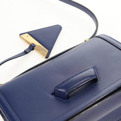 Loewe Barcelona Shoulder Bag Leather, BLUE, LEATHER, Shoulder bag