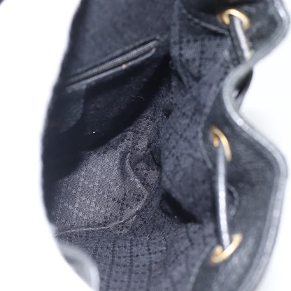 Gucci Vintage Bamboo Backpack Suede, Black, Suede, Backpack
