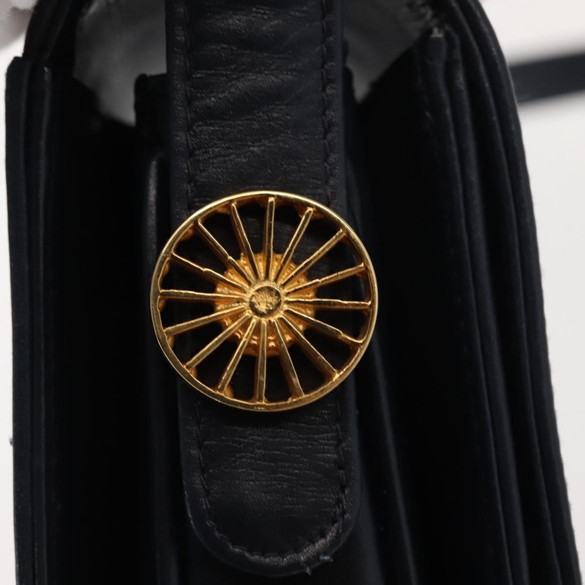 Celine C Sulky Shoulder bag Canvas and Leather, NAVY, CANVAS, Shoulder bag