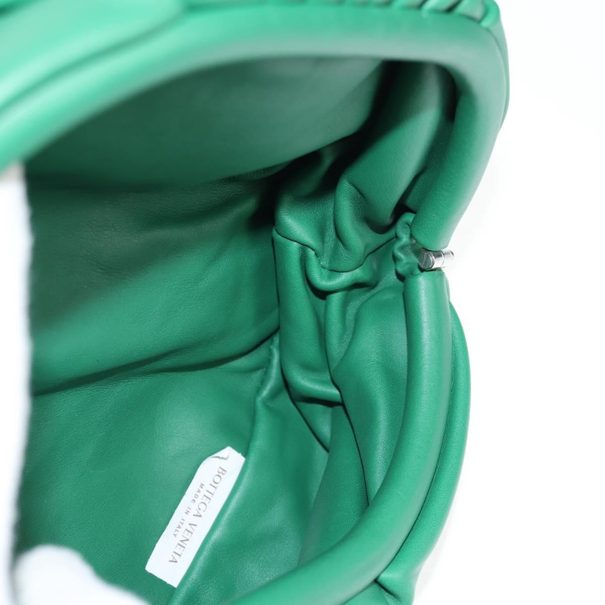 Bottega Veneta The Chain Pouch Leather, GREEN, LEATHER, Clutche & pouche