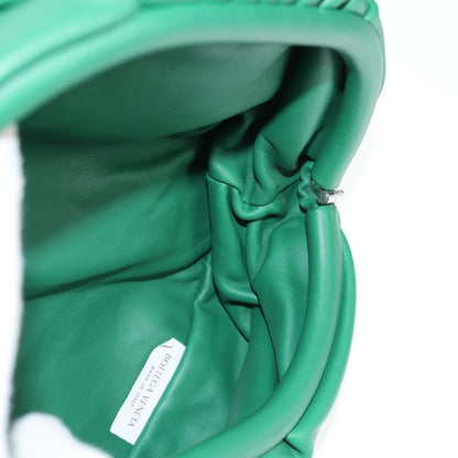 Bottega Veneta The Chain Pouch Leather, GREEN, LEATHER, Clutche & pouche