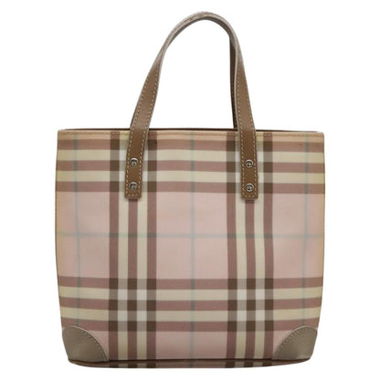 Burberry Nova Check Tote Canvas and Leather, PINK, CANVAS, Tote bag