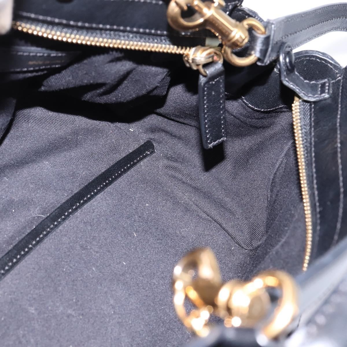 Chloe Alice Satchel Leather, NAVY, LEATHER, Handbag