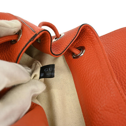 Gucci Bamboo Tassel Backpack Leather, ORANGE, LEATHER, Backpack