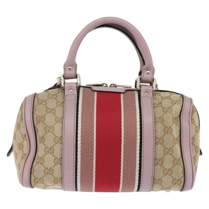 Gucci Vintage Web Boston Bag GG Canvas, BEIGE, CANVAS, Handbag