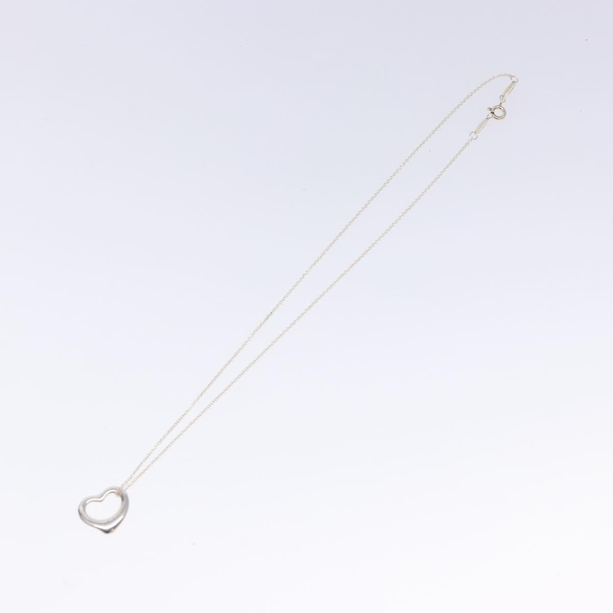 Tiffany & Co. Elsa Peretti Open Heart Pendant Necklace Sterling Silver, SILVER, SILVER, Necklace
