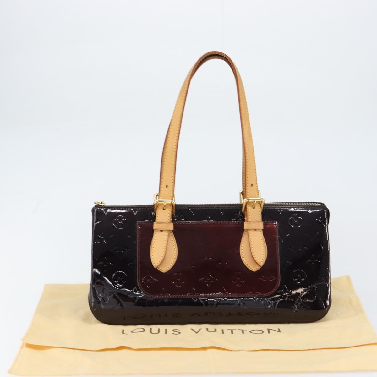 Louis Vuitton Rosewood Avenue Handbag Monogram Vernis, PURPLE, PATENT_LEATHER, Shoulder bag