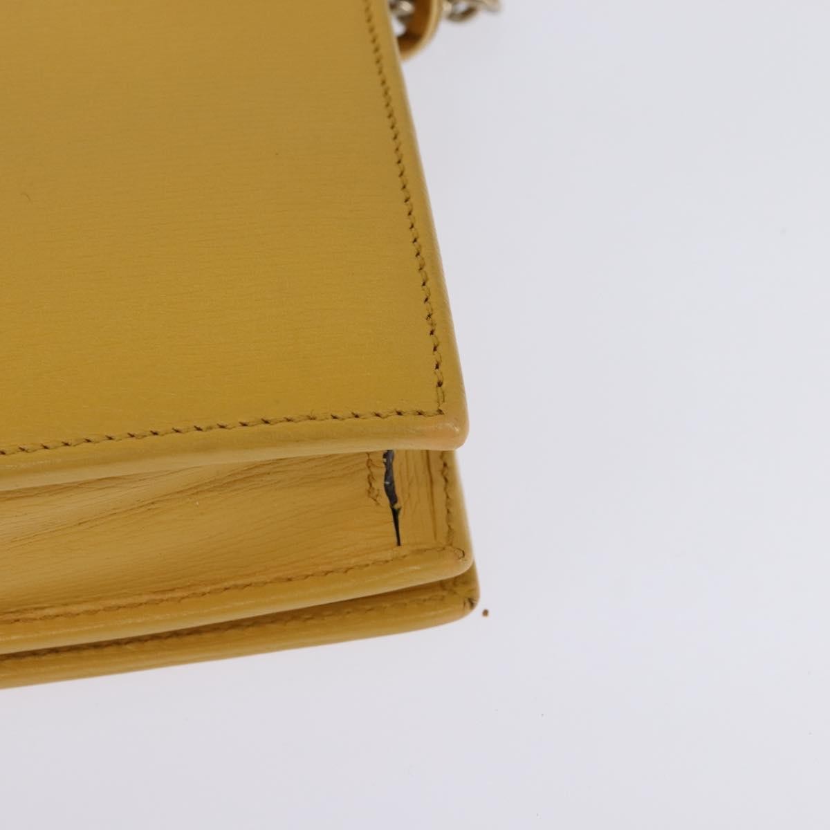 Gucci Betty Chain Wallet Leather, YELLOW, LEATHER, Clutche & pouche
