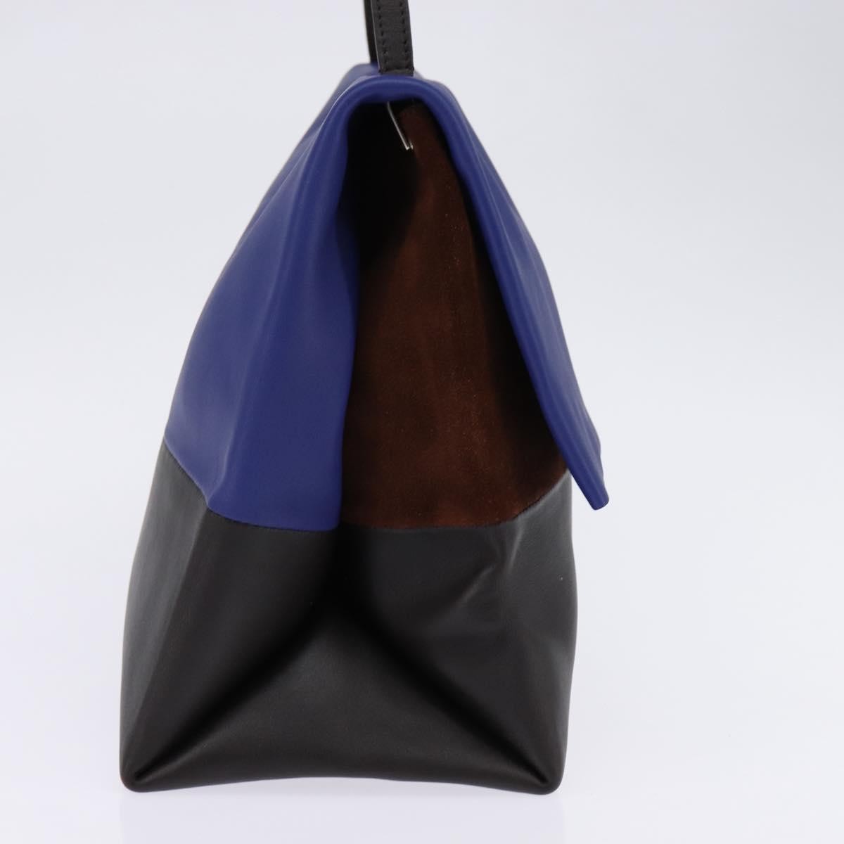 Celine All Soft Bag Leather, BLUE, LEATHER, Handbag