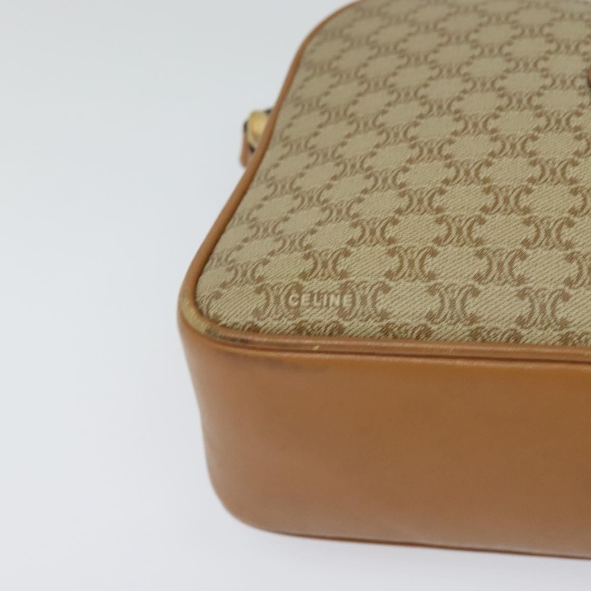 Celine Macadam Shoulder Bag PVC Leather, BEIGE, CANVAS, Shoulder bag