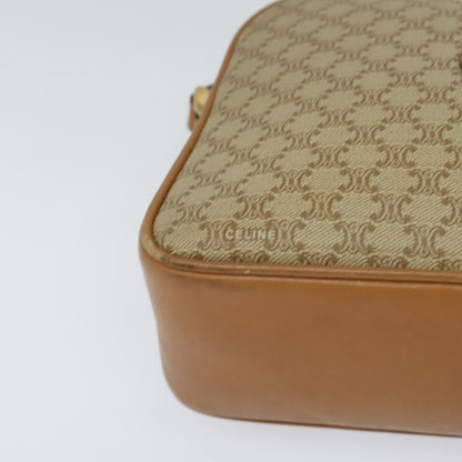 Celine Macadam Shoulder Bag PVC Leather, BEIGE, CANVAS, Shoulder bag