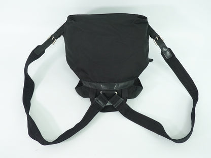 Prada Double Front Pocket Backpack Tessuto, BLACK, NYLON, Backpack