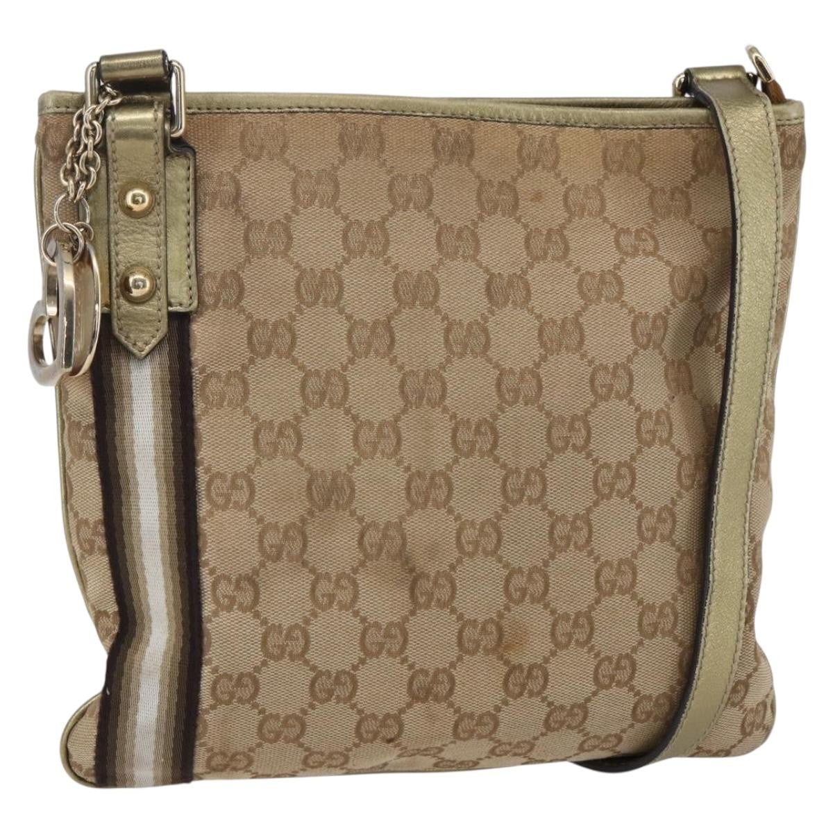 Gucci Jolicoeur Messenger Bag GG Canvas, BEIGE, CANVAS, Shoulder bag