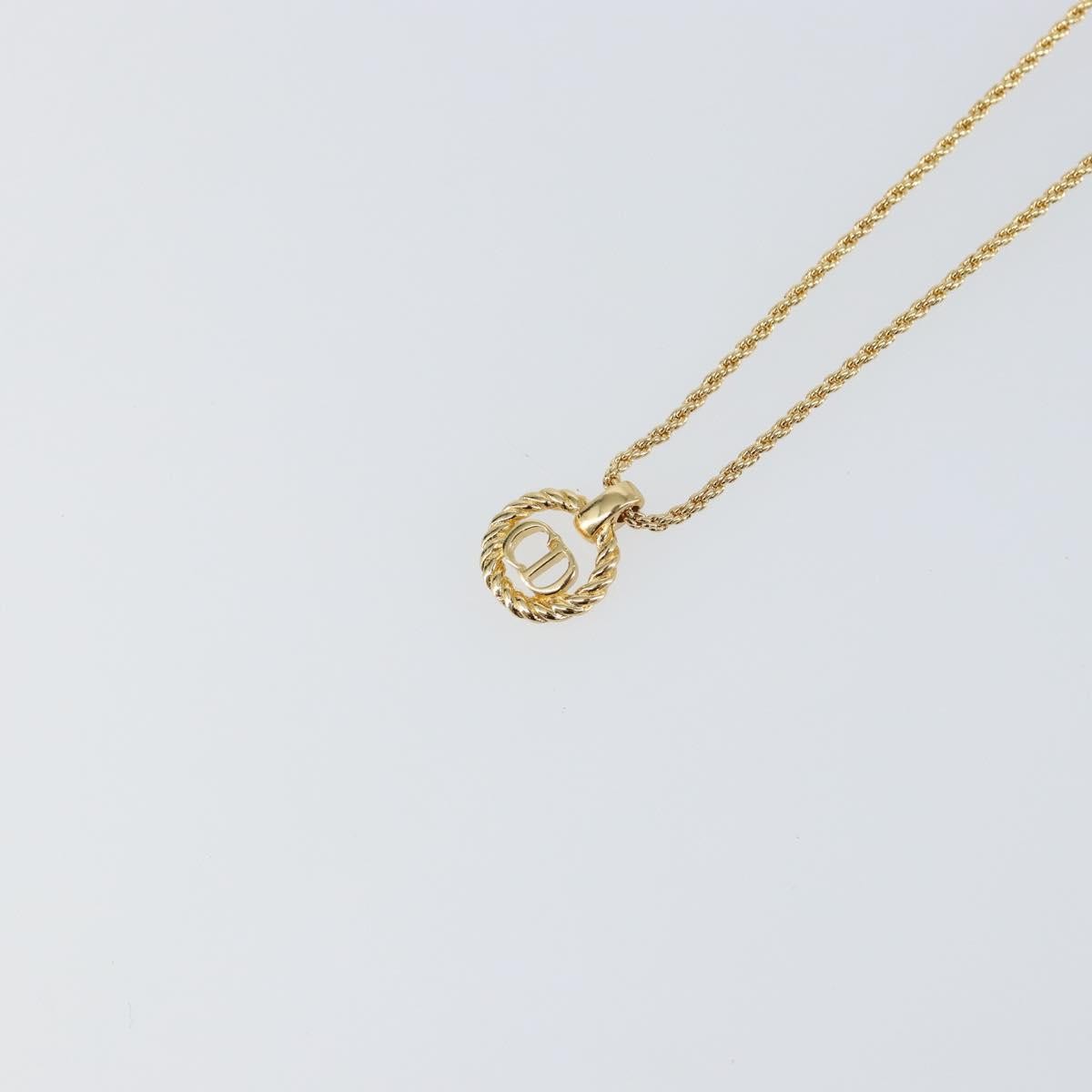 Christian Dior CD Pendant Necklace Metal, GOLD, METAL, Necklace