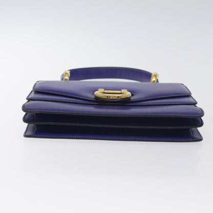 Celine Gancini Handbag Leather, PURPLE, LEATHER, Handbag