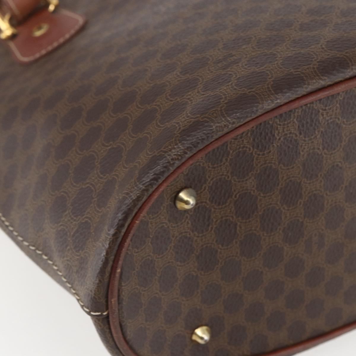 Celine Vintage Macadam Tote bag Canvas, BROWN, PVC, Tote bag