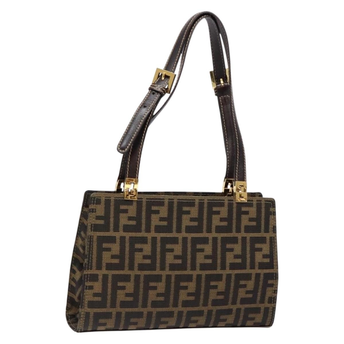 Fendi Vintage Zucca Zucca canvas, BROWN, CANVAS, Handbag