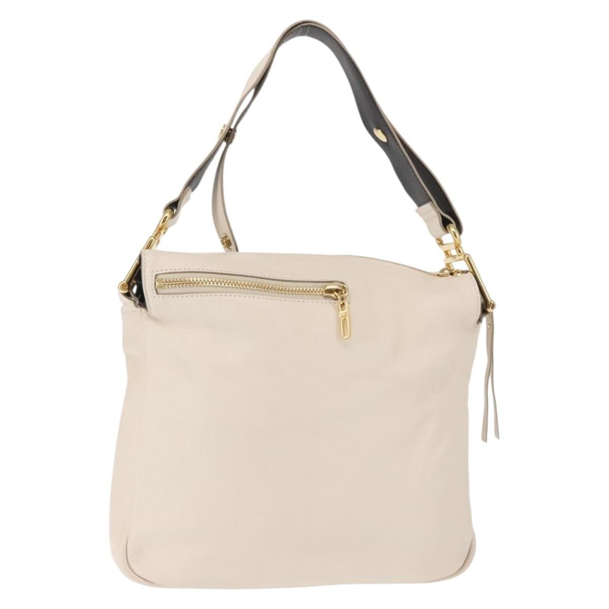 Chloe Vanessa Shoulder Bag Leather, ECRU, LEATHER, Shoulder bag