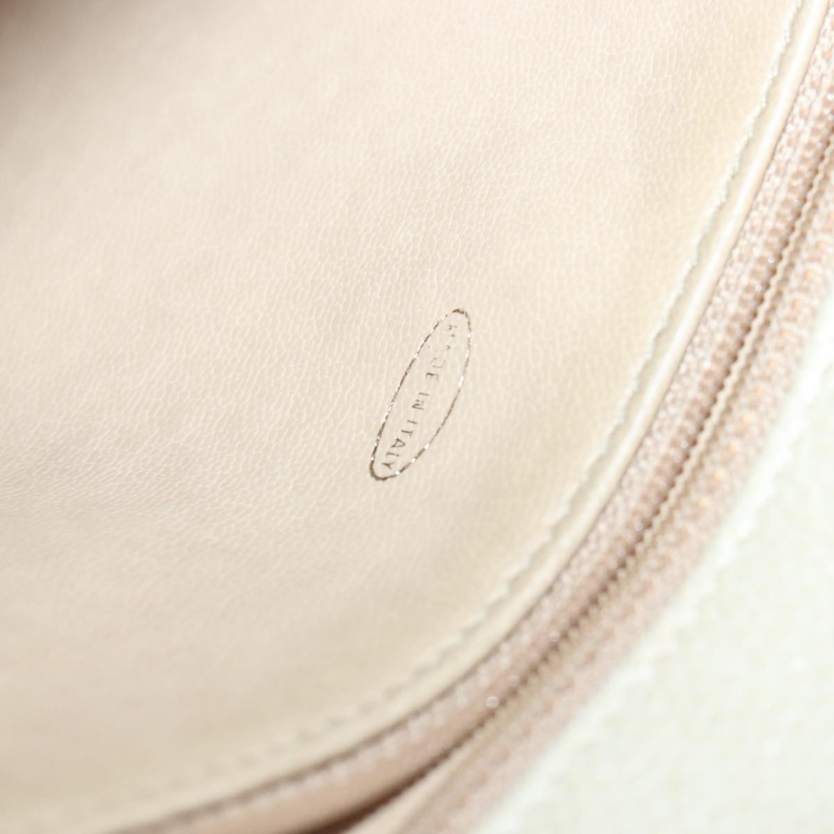 Chanel Vintage Slit Pocket Shoulder Bag Quilted Caviar, Beige, Leather, Shoulder Bag