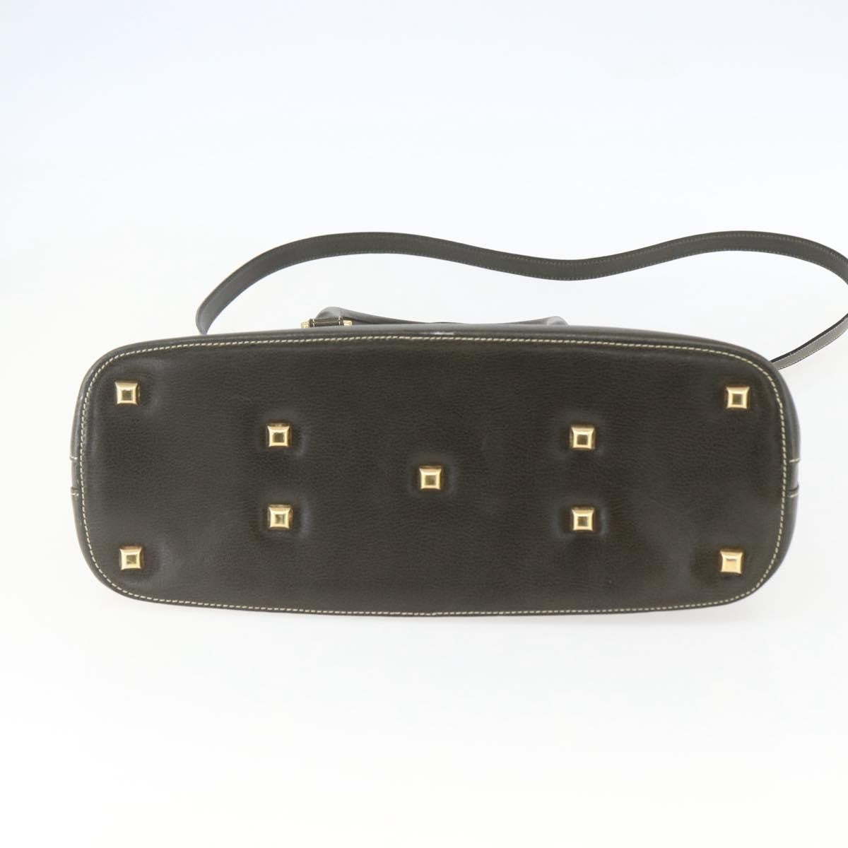 Salvatore Ferragamo Vintage Handbag Leather, KHAKI, LEATHER, Handbag