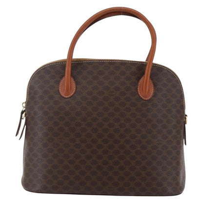 Celine Vintage Macadam Handbag Canvas, BROWN, CANVAS, Handbag