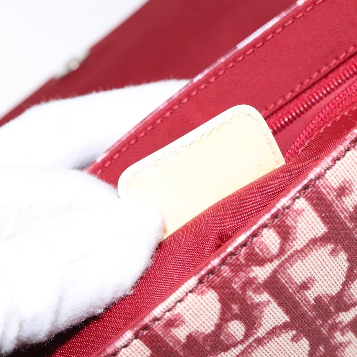 Christian Dior Vintage Flap Crossbody Bag Canvas, RED, CANVAS, Shoulder bag