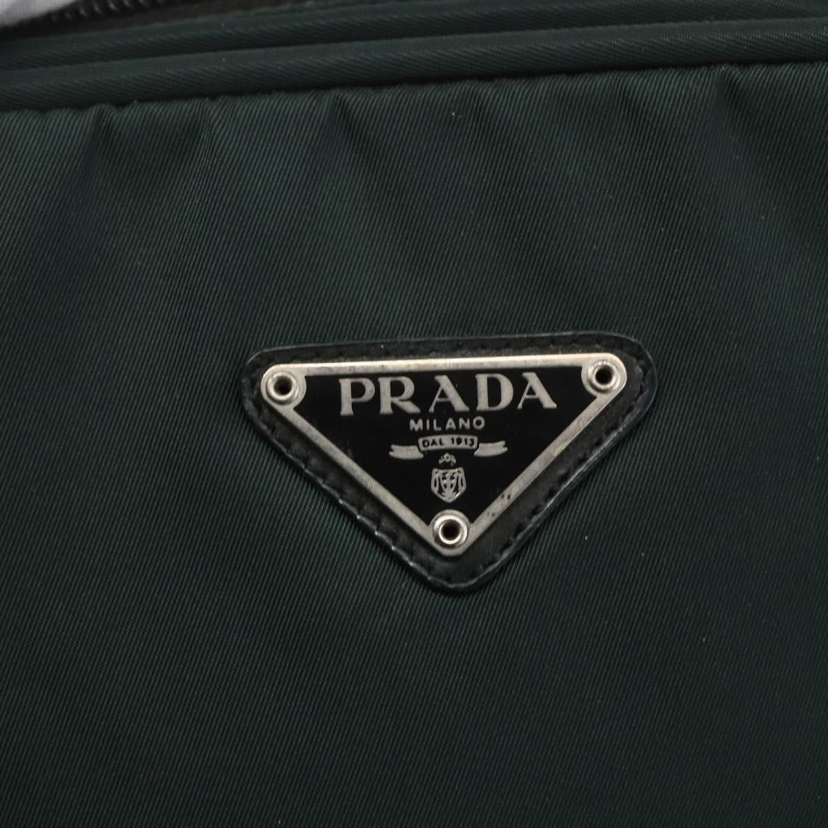 Prada Bowling Shoulder Bag Tessuto, GREEN, NYLON, Handbag