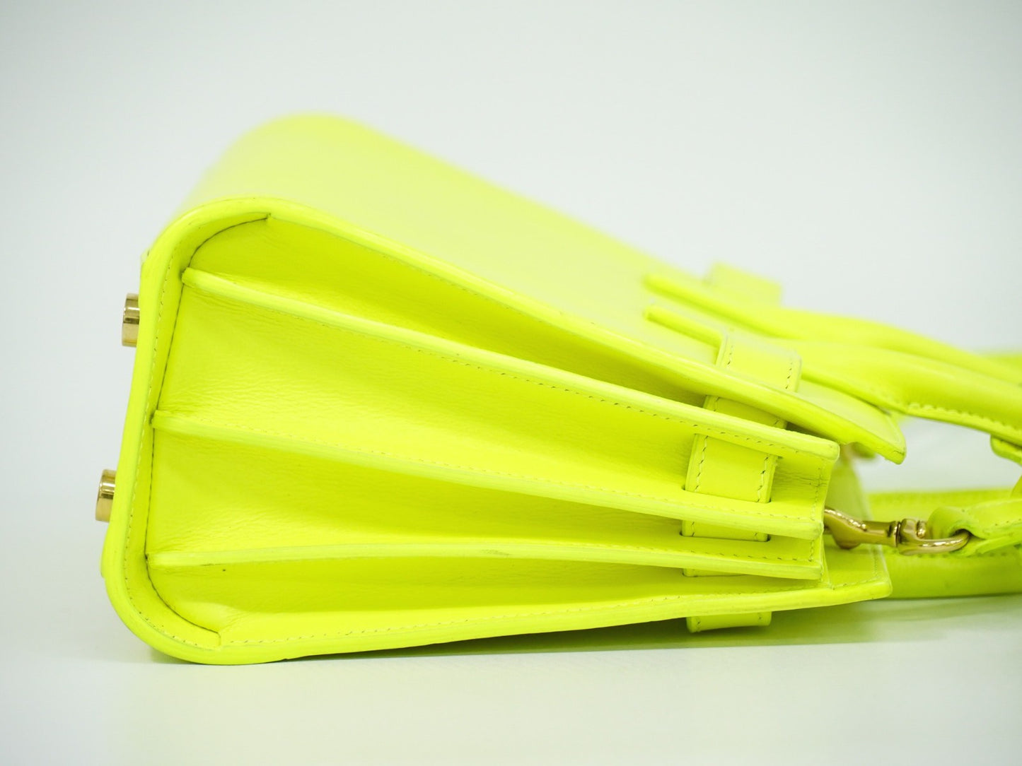 Saint Laurent Sac de Jour NM Bag Leather, YELLOW, LEATHER, Handbag