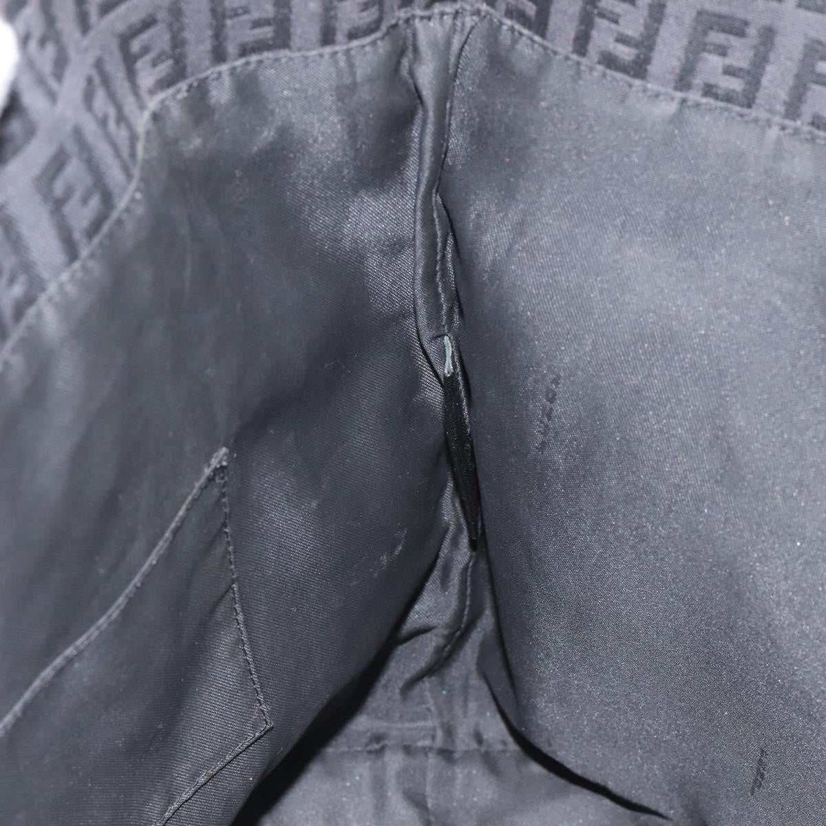 Fendi Shopping Tote Zucchino Canvas, BLACK, CANVAS, Tote bag