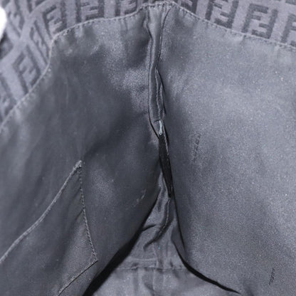 Fendi Shopping Tote Zucchino Canvas, BLACK, CANVAS, Tote bag