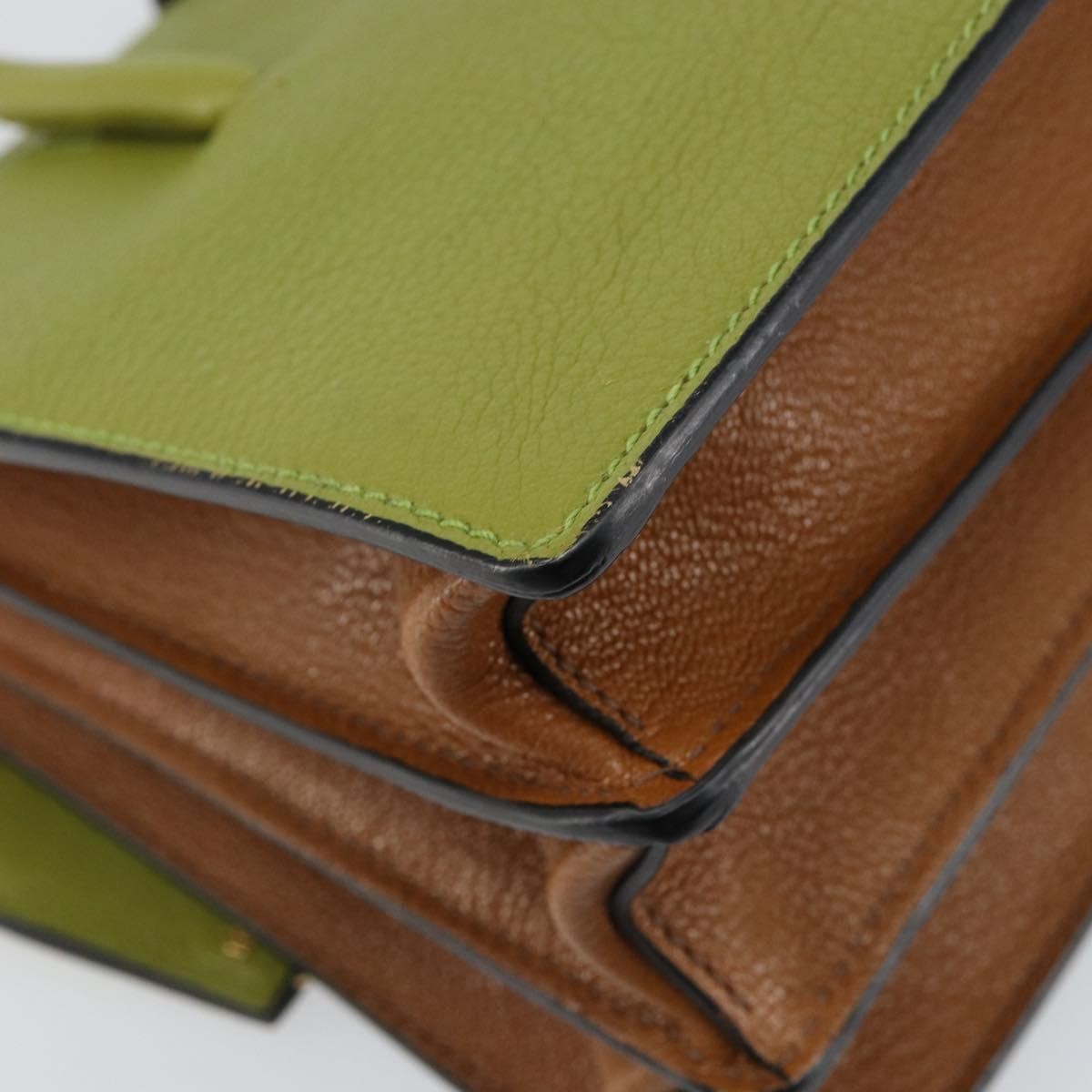 Miu Miu Madras Convertible Compartment Tote Leather, GREEN, LEATHER, Handbag