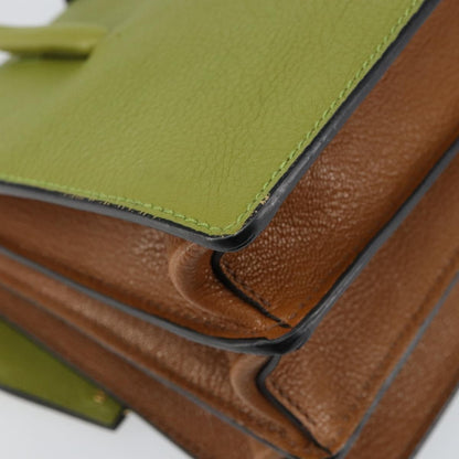 Miu Miu Madras Convertible Compartment Tote Leather, GREEN, LEATHER, Handbag