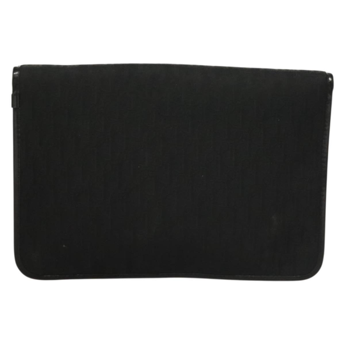 Christian Dior Vintage Trotter Pouch Diorissimo Canvas, BLACK, CANVAS, Clutche & pouche