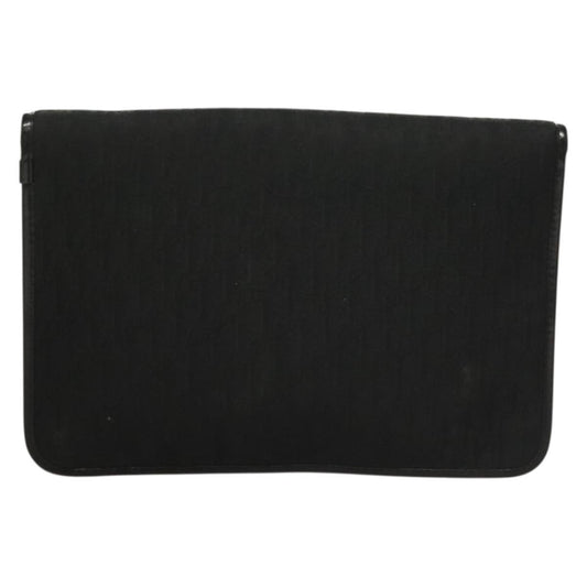 Christian Dior Vintage Trotter Pouch Diorissimo Canvas, BLACK, CANVAS, Clutche & pouche