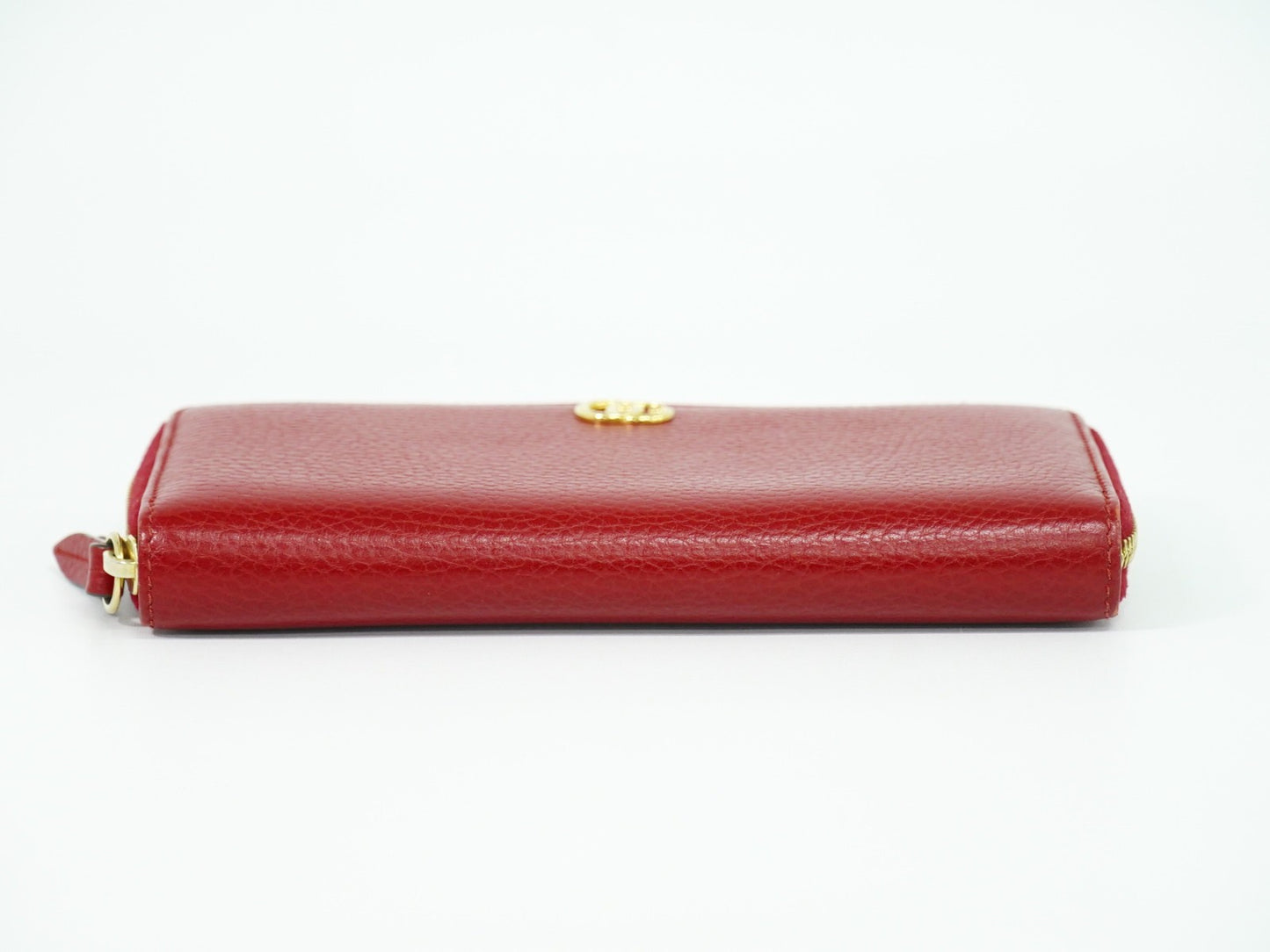 Gucci GG Marmont Zip Around Wallet Leather, RED, LEATHER, Wallets