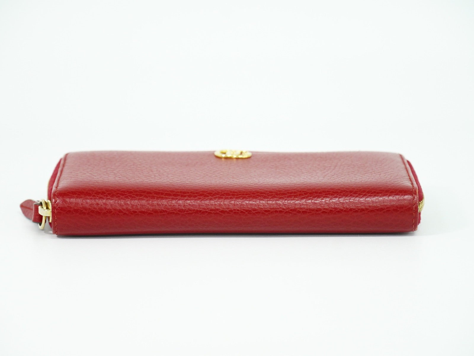Gucci GG Marmont Zip Around Wallet Leather, RED, LEATHER, Wallets
