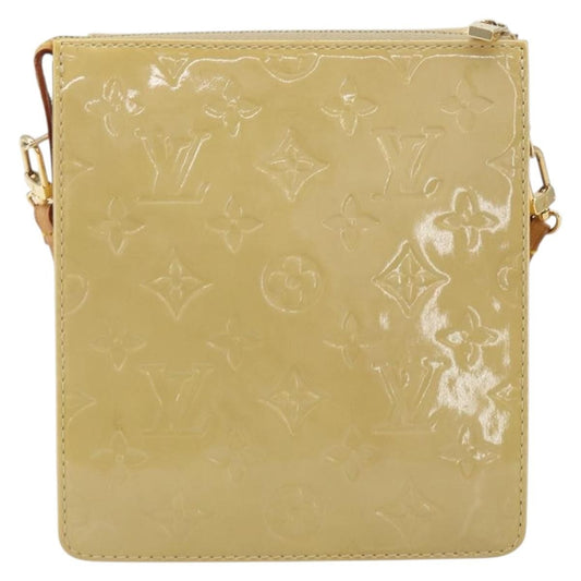 Louis Vuitton Mott Handbag Monogram Vernis, Beige, Patent Leather, Clutch