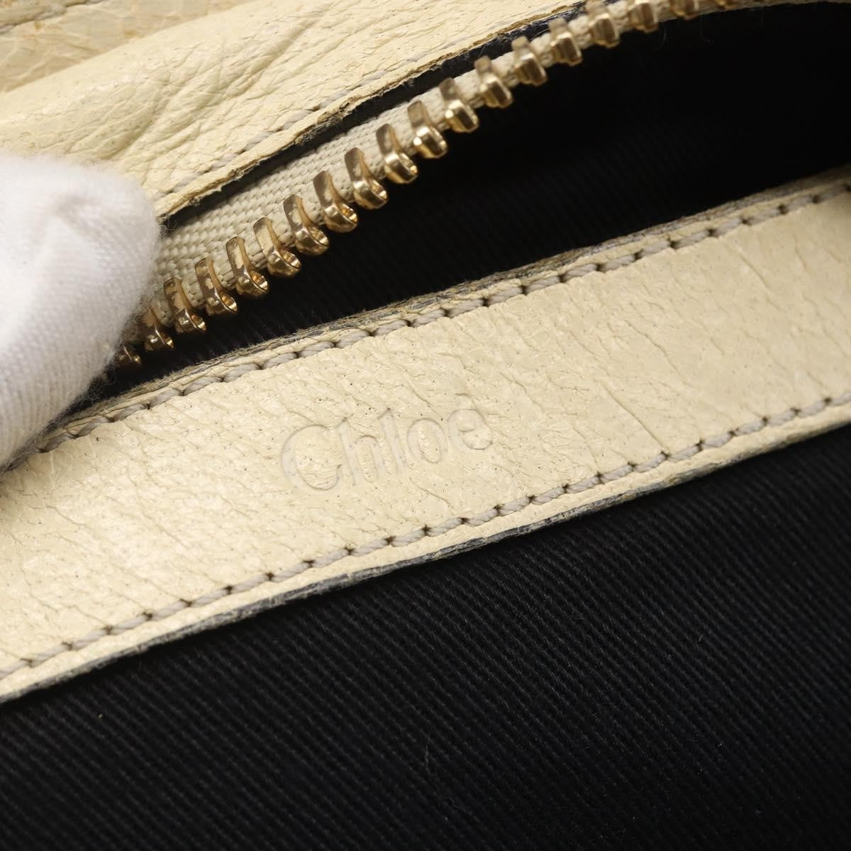 Chloe Ethel Handbag Leather, WHITE, LEATHER, Handbag