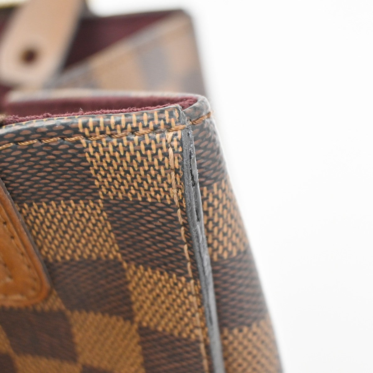 Louis Vuitton Greenwich Bag Damier, BROWN, LEATHER, Handbag
