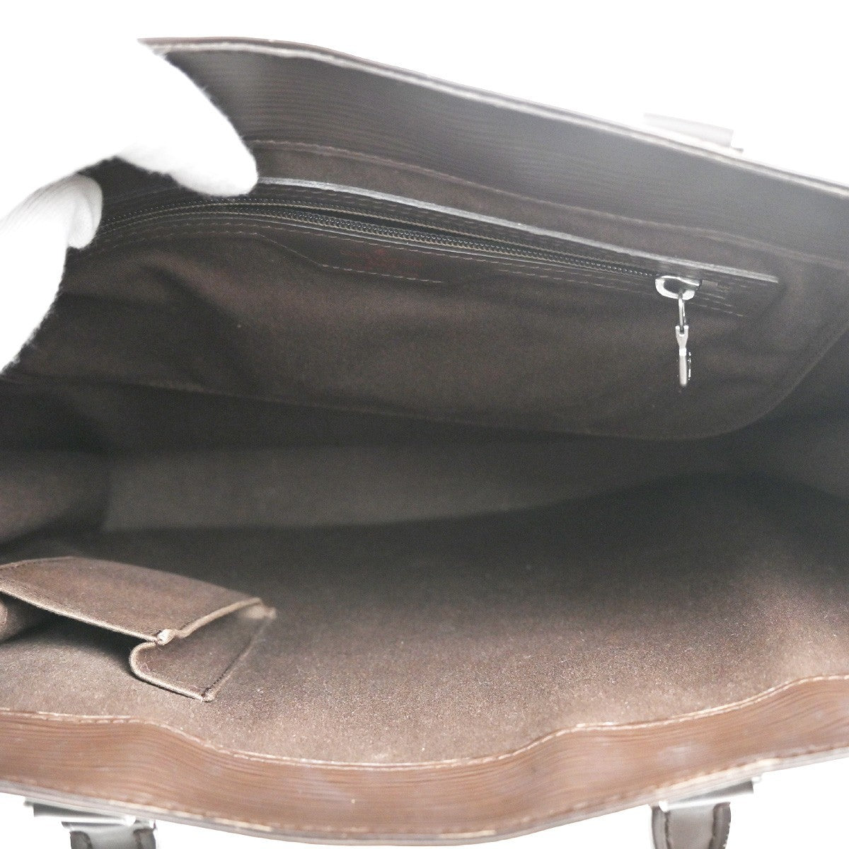 Louis Vuitton Sac Plat Bag Epi Leather, BROWN, LEATHER, Tote bag