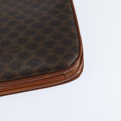 Celine Macadam Shoulder Bag PVC Leather, BROWN, PVC, Shoulder bag