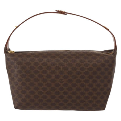 Celine Vintage Macadam Handbag Canvas, BROWN, CANVAS, Handbag