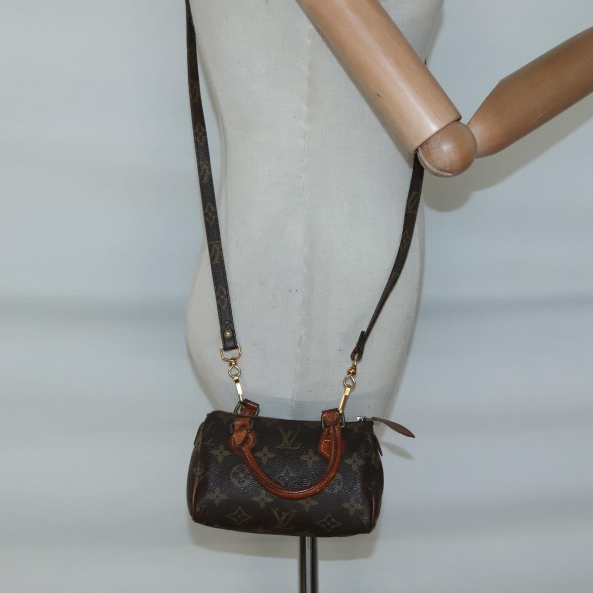 Louis Vuitton Speedy Mini HL Handbag Monogram Canvas, BROWN, CANVAS, Handbag