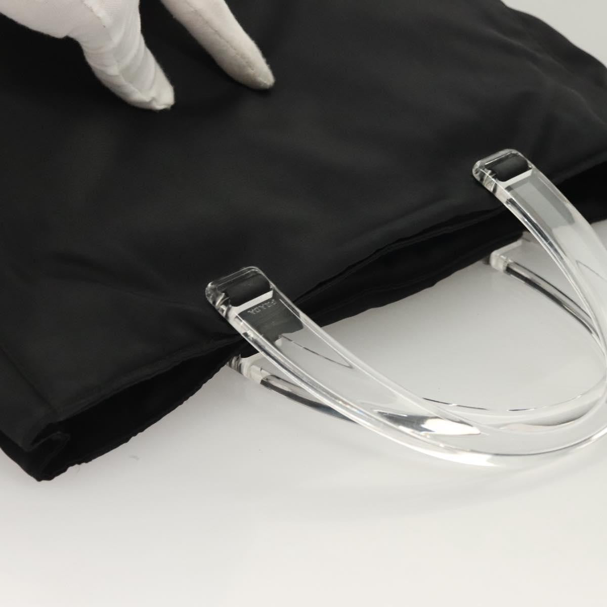 Prada Logo Flat Tote Bag. Nylon Tessuto, BLACK, NYLON, Handbag