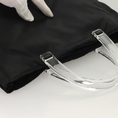 Prada Logo Flat Tote Bag. Nylon Tessuto, BLACK, NYLON, Handbag