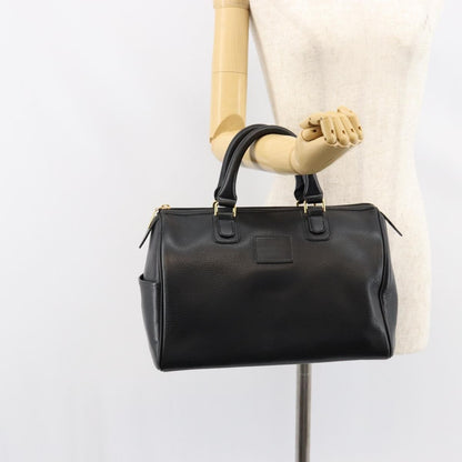 Burberry Vintage Boston Bag Leather, BLACK, LEATHER, Travel bag