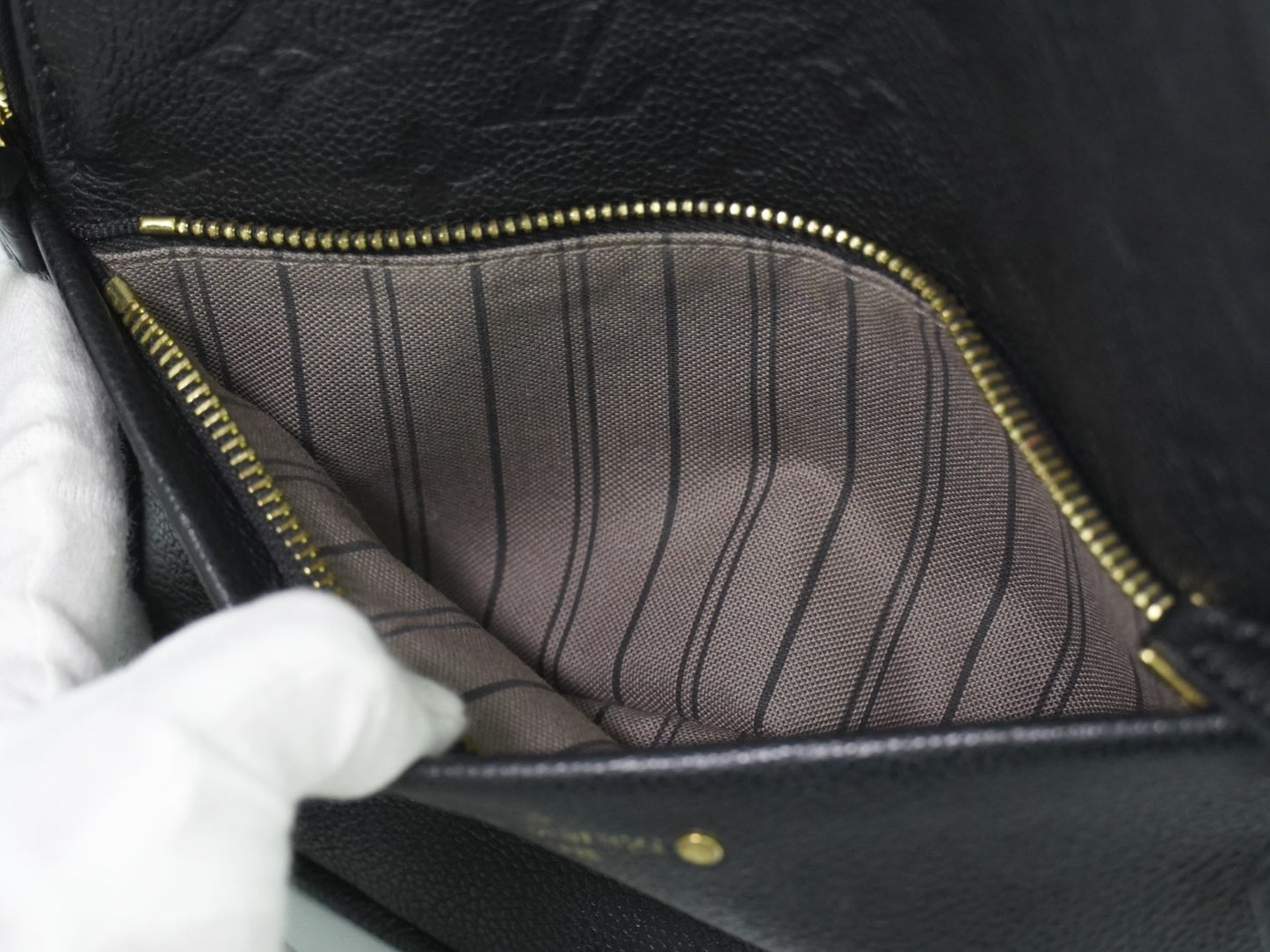 Louis Vuitton Sorbonne Backpack Monogram Empreinte Leather, BLACK, LEATHER, Backpack