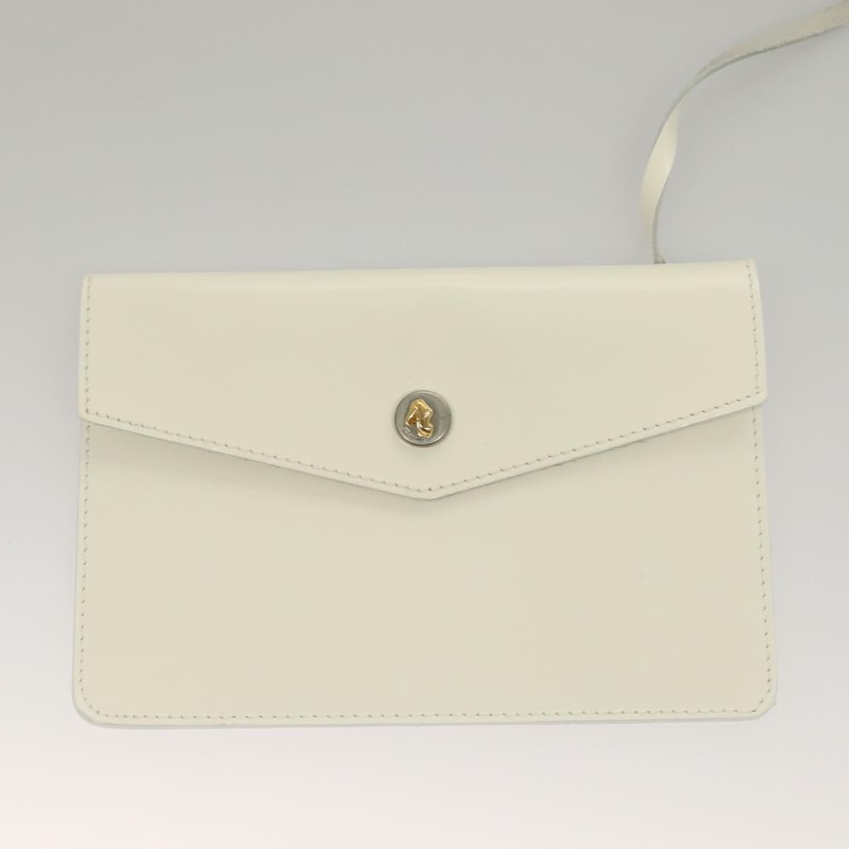 Salvatore Ferragamo Vintage Handbag Patent leather, WHITE, PATENT_LEATHER, Handbag